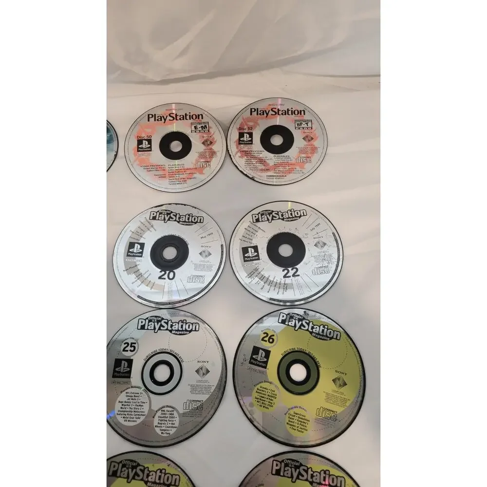26 PS1 Demo Disc Lot Official PlayStation Magazine Jampack Sampler OPM Untested